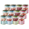Super Rafi Wet Dog Food with Guinea Fowl and Beef Liver, 12 x 400 g Set