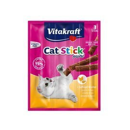 Vitakraft Stick Mini Cat Treats: Poultry with Liver, 3 pieces
