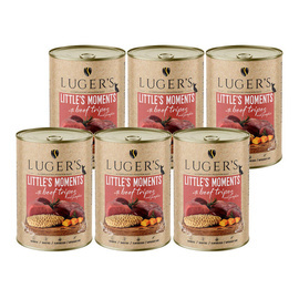 Luger's Little's Moments Wet Dog Food for Small Breeds with Beef Stomachs and Pumpkin, 6 x 400 g Set