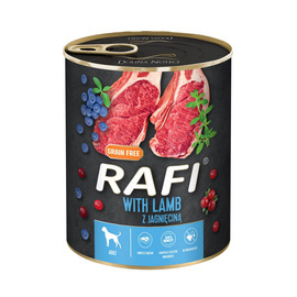 Rafi Wet Dog Food with Lamb, 800 g