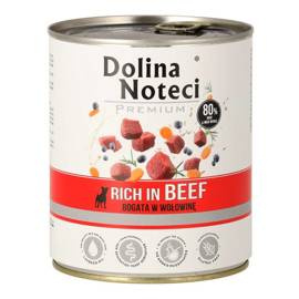 Dolina Noteci Premium Wet Dog Food, Rich in Beef, 800 g Can, LIMITED EDITION