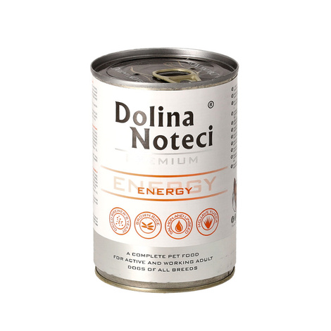 Dolina Noteci Premium Energy Wet Dog Food for Active and Working Dogs, 400 g Can