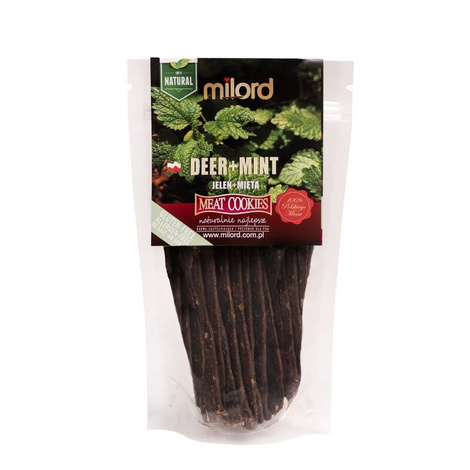 Milord Dog Treats: Venison with Mint, Stripes, 70 g