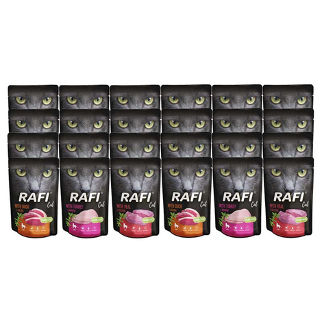 MIX Rafi Cat Adult Mix Wet Cat Food, 24 x 100 g
