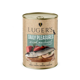 Luger's Daily Pleasures Wet Dog Food with Cod, Mackerel, Tomato, and Brown Rice, 400 g