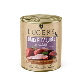 Luger's Daily Pleasures Wet Dog Food with Rabbit and Cranberry, 800 g