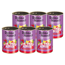 Dolina Noteci Superfood Wet Dog Food: Venison and Beef, 6-Pack (400 g each)