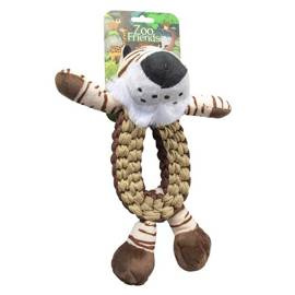 DUVO+ Tiger Tug-of-War Dog Toy Ring