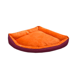 Pupilar Corner Dog Bed, Size M, Orange