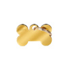 Engraved ID Tag for Dogs and Cats: Small Gold Bone