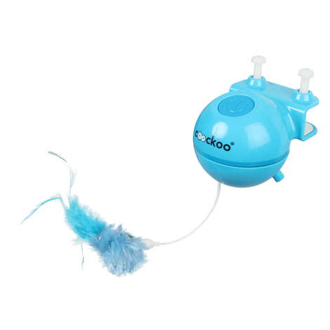 Coockoo Roxy Laser Toy Cat Toy with a Moving Feather, Blue