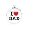 "I Love Dad" Engraved ID Tag for Dogs and Cats