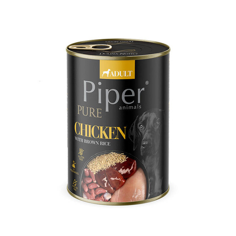 Piper Pure Wet Dog Food: Chicken with Brown Rice, 400 g