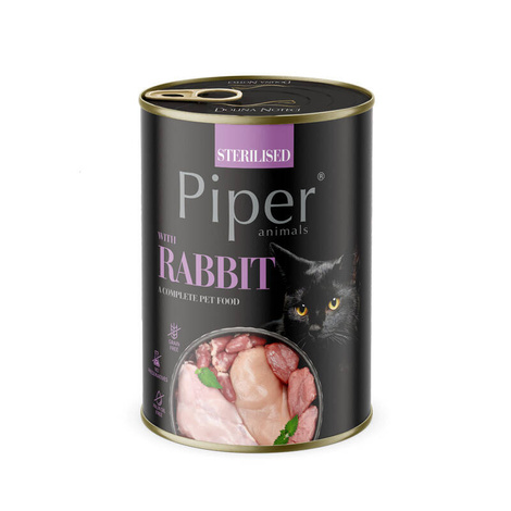 Piper Animals Sterilised Wet Cat Food with Rabbit, 400 g