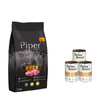 Piper Animals Dry Dog Food with Duck, 12 kg + 3 x 800 g Set Dolina Noteci, Premium Duck