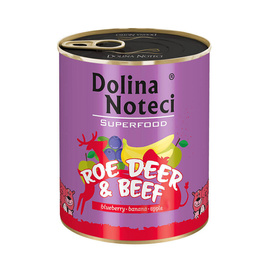 Dolina Noteci Superfood Wet Dog Food with Venison and Beef, 800 g Can