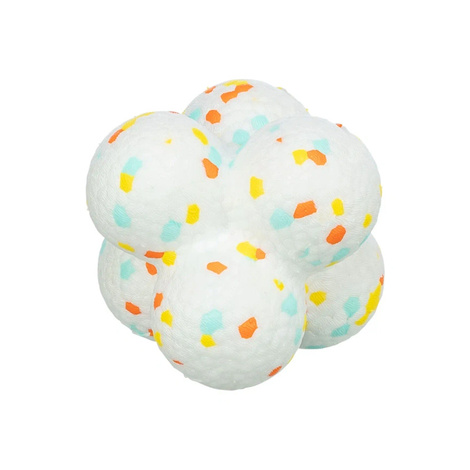 Trixie Light & Strong Bubble Ball Dog Toy, White/Multicolor, 8 cm