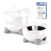Pixi Fountain Combo: 2.5-liter white cat water fountain set + bowl + free pack of CH-7216 filters