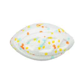 Trixie Light & Strong Rugby Ball Dog Toy, White/Multicolor, 12.5 cm