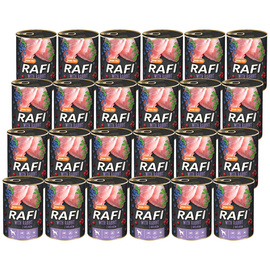 Rafi Wet Dog Food with Rabbit, 24 x 400 g Set