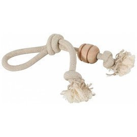 Zolux Wild Mix Rope Toy with Handle and Wooden Disc