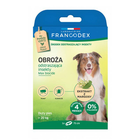 Francodex Insect-Repellent Collar for Dogs Over 20 kg, 75 cm
