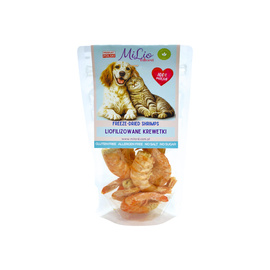Milord MiLio Freeze-Dried Shrimp—A Natural, High-Protein Treat for Dogs and Cats, 40 g