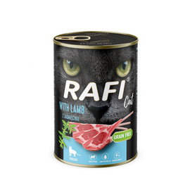 Rafi Cat Adult Wet Food for Spayed or Neutered Cats with Lamb, 400 g