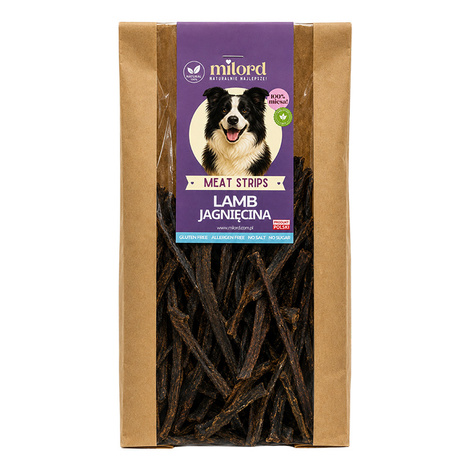 Milord Dog Treats: Lamb Strips, 150 g