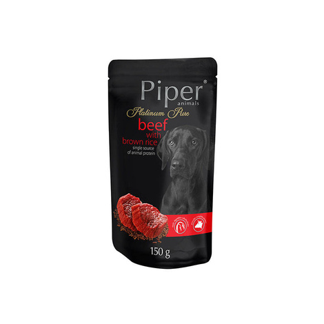 Piper Platinum Pure Wet Dog Food: Beef with Brown Rice, 150 g