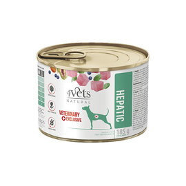 4Vets Natural Hepatic Wet Veterinary Dog Food for Dogs with Liver Conditions, 185 g