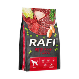 Rafi Dry Dog Food with Beef, 10 kg bag
