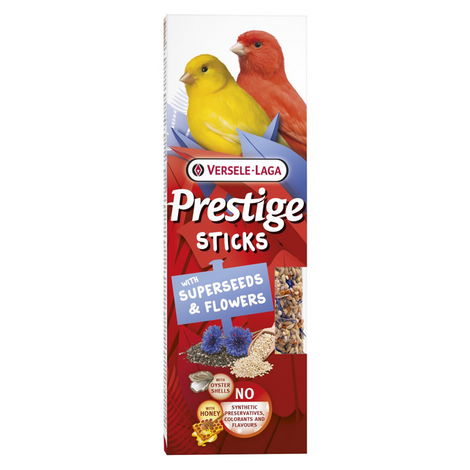 Versele Laga Prestige Sticks: Seed Sticks with Superseeds and Flowers for Canaries, 60 g