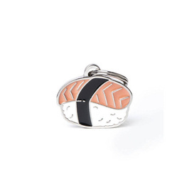 Engraved ID Tag for Dogs and Cats: Sushi Design