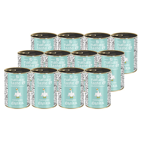 Natural Taste Niewąska Gąska Wet Cat Food—Goose Meal, 12-pack (400 g each)