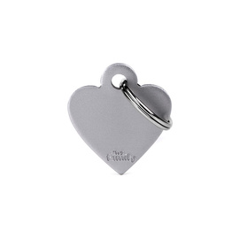 MyFamily Basic Small Gray Heart Address Tag
