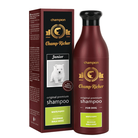 Champ-Richer Junior Dog Shampoo for White and Light-Colored Coats, 250 ml