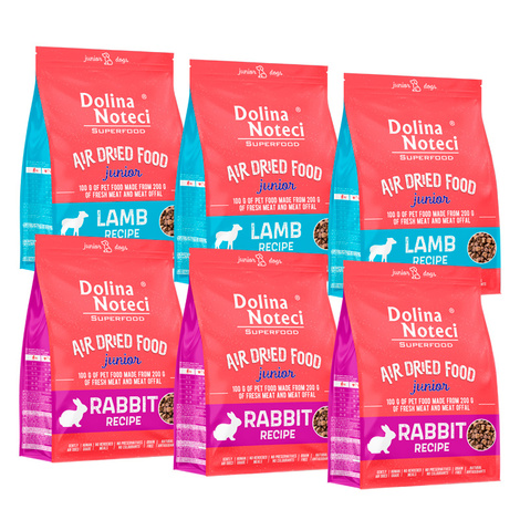 Dolina Noteci Superfood Junior Dry Dog Food, Mixed Flavors, 6 x 1 kg