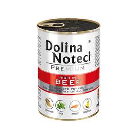 Dolina Noteci Premium Wet Dog Food, Rich in Beef, 400 g Can