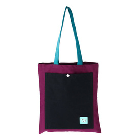 Spółka Zoo Design Purple and black fabric bag with a pocket