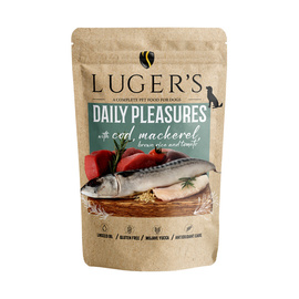 Luger's Daily Pleasures Wet Dog Food with Cod, Mackerel, Tomato, and Brown Rice, 500 g