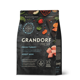 Grandorf Dog Fresh Turkey Mini Dry Dog Food for Small Breeds, Turkey, 3 kg