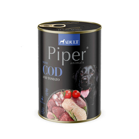 Piper Animals Wet Dog Food with Cod and Tomato, 400 g