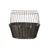 Trixie Wicker Bike Basket, Black, 50 × 41 × 35 cm