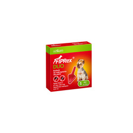 Fiprex duo S solution for treating flea and tick infestations in dogs weighing 2 to 10 kg