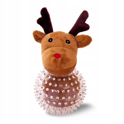 Hilton X-Mas Mascot in a Ball—Christmas Toy for Dogs: Large Reindeer