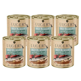 Luger's Daily Pleasures Wet Dog Food with Cod, Mackerel, Tomato, and Brown Rice—6 x 800 g Set