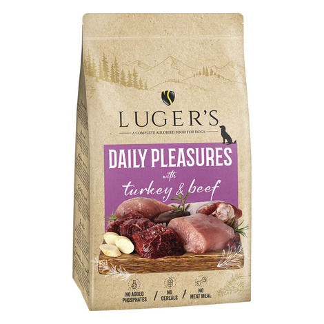 Luger’s Daily Pleasures Dry Dog Food with Turkey and Beef, 9 kg
