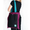 Spółka Zoo Design Purple and black fabric bag with a pocket
