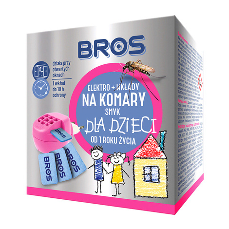 Bros Sensitive Electric Mosquito Repeller + 10 Mosquito Cartridges for Children